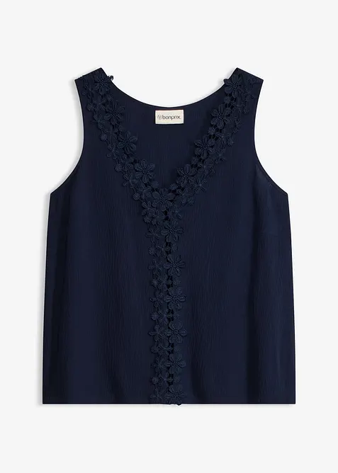 Bluse i strukturert materiale, bonprix