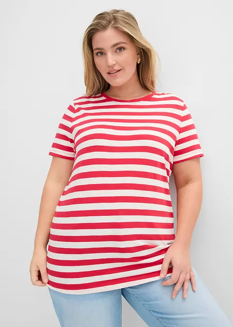 T-skjorte med rund hals (2-pack), bonprix