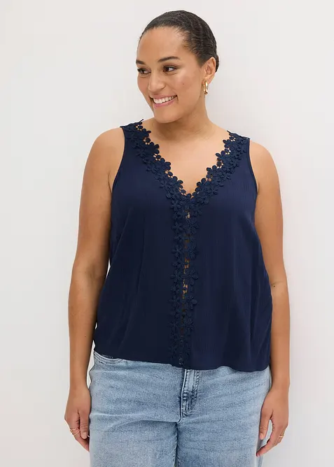 Bluse i strukturert materiale, bonprix