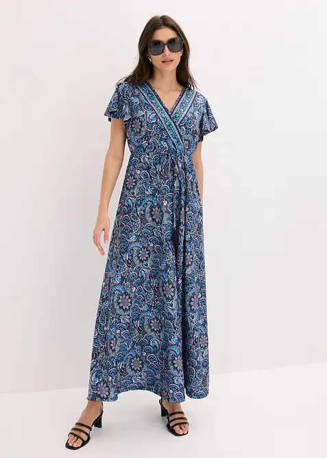 M&oslash;nstret maxikjole i jersey, bonprix