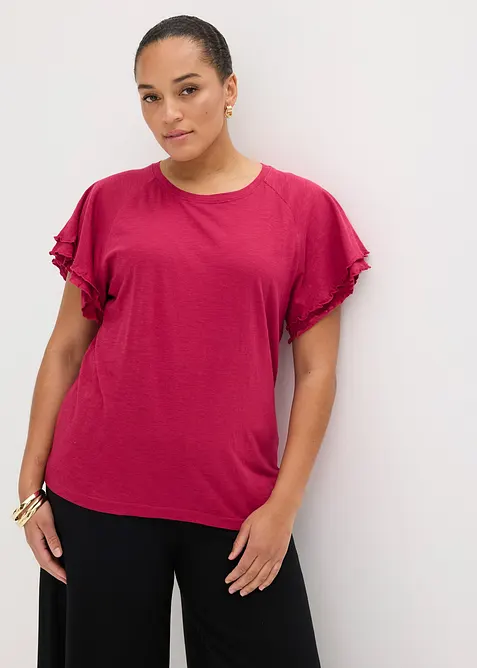 Topp med korte, vide ermer, bonprix