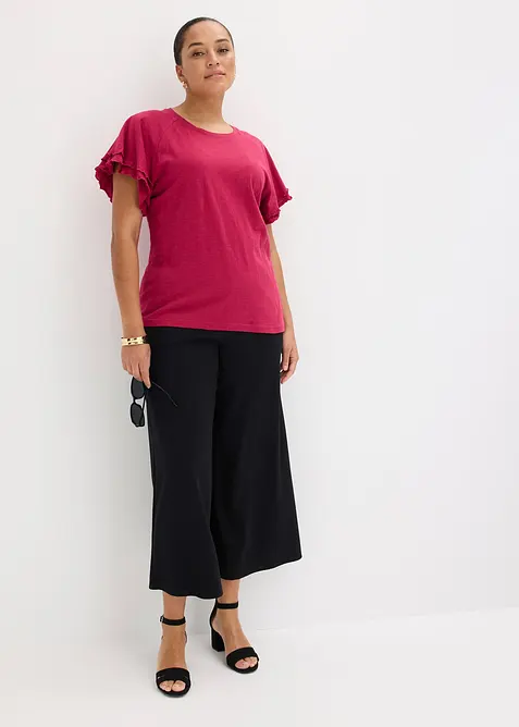 Topp med korte, vide ermer, bonprix