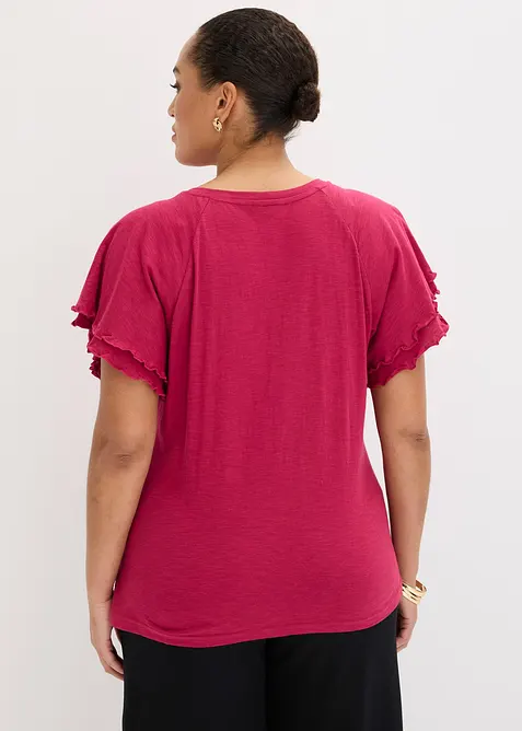 Topp med korte, vide ermer, bonprix