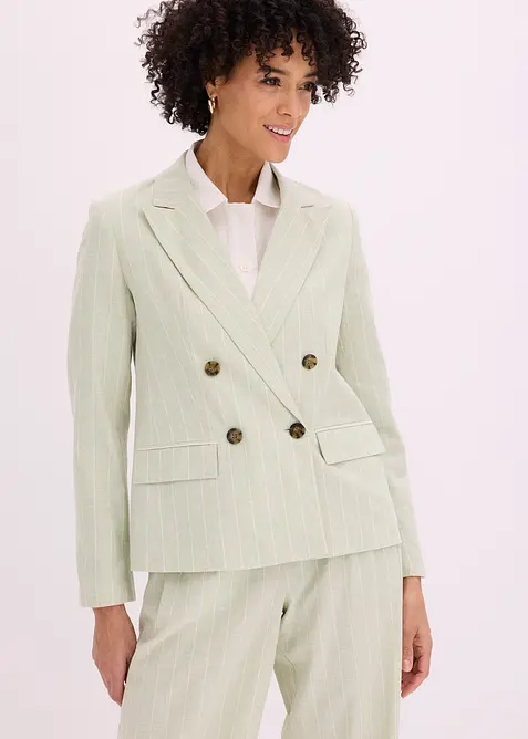Blazer med lin, bonprix