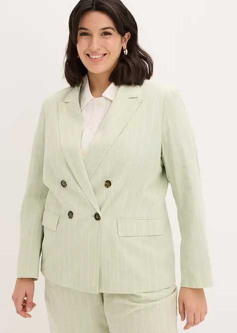 Blazer med lin, bonprix