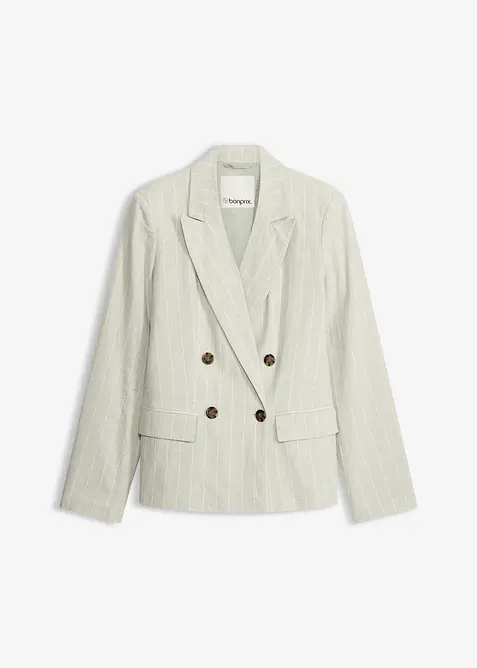 Blazer med lin, bonprix