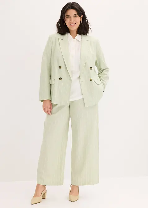 Blazer med lin, bonprix