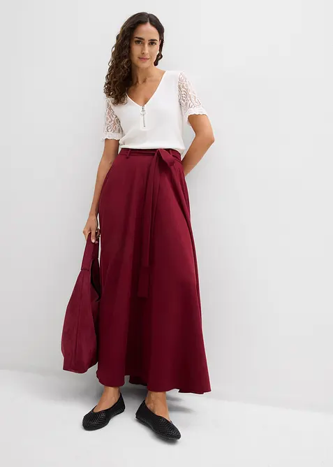 Ribbet topp i bomull, bonprix