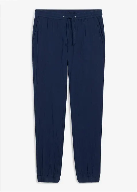 Regular Fit slip-on-bukse i 100% bomull, Tapered, bonprix