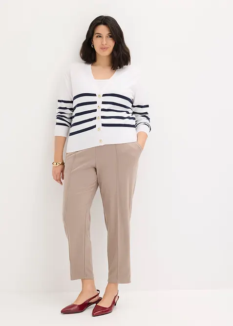 Slip on-bukse i jersey med bise, bonprix