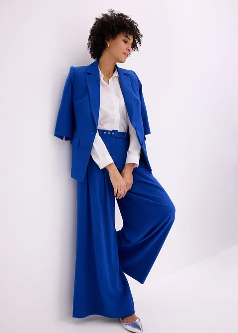 Bukse med legg og belte (2-delt sett), bonprix