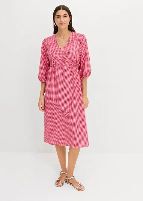 Omslagskjole i strukturmateriale, bonprix