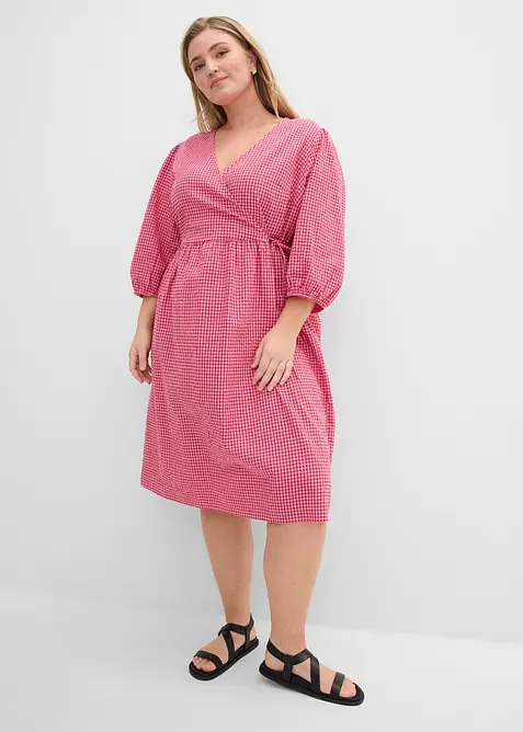 Omslagskjole i strukturmateriale, bonprix