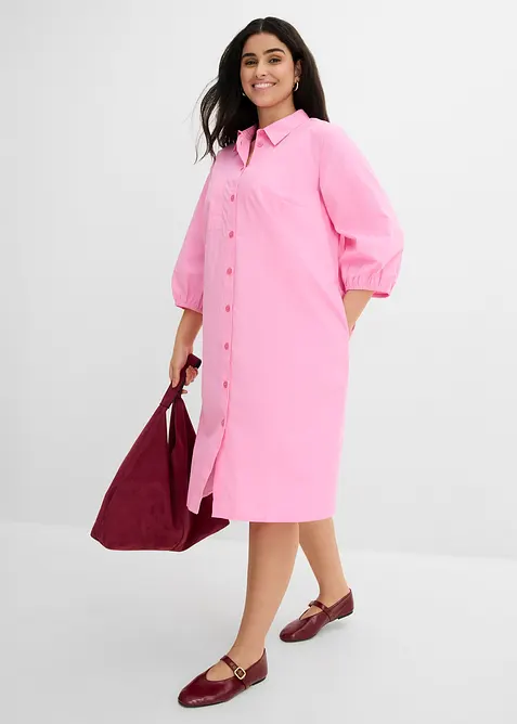 Skjortekjole i lett bomullsmateriale, bonprix