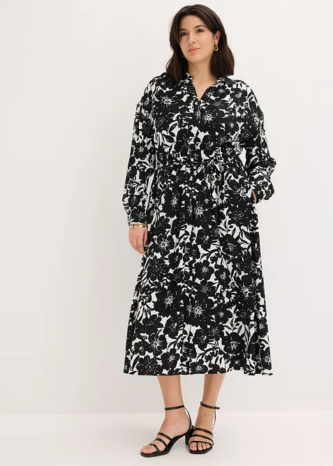 Skjortekjole i viskose, bonprix