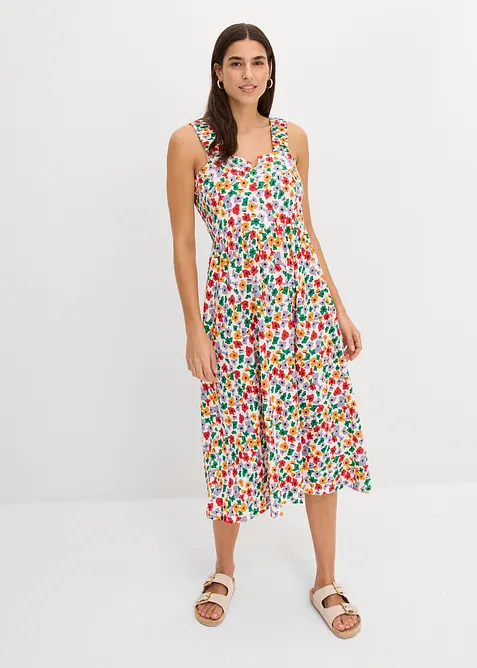 Trikotkjole i bomull med viskose, bonprix