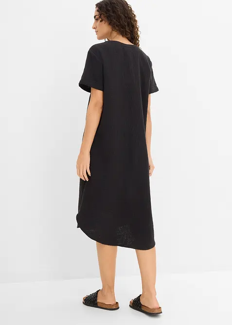 Skjortekjole i myk musselin, bonprix