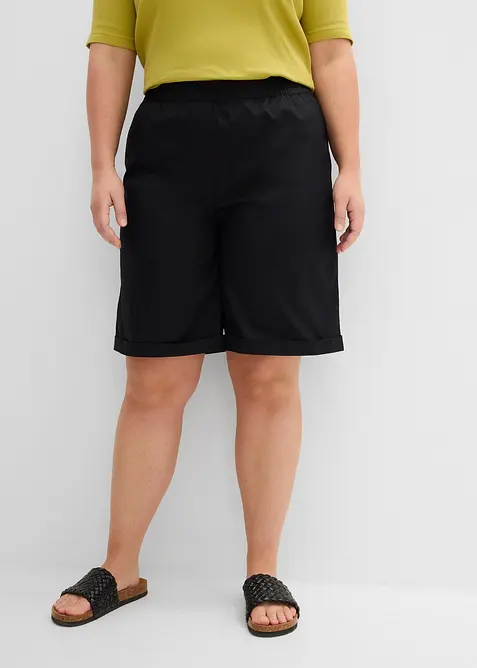 Bermudashorts i papertouch-materiale med bomull, bonprix