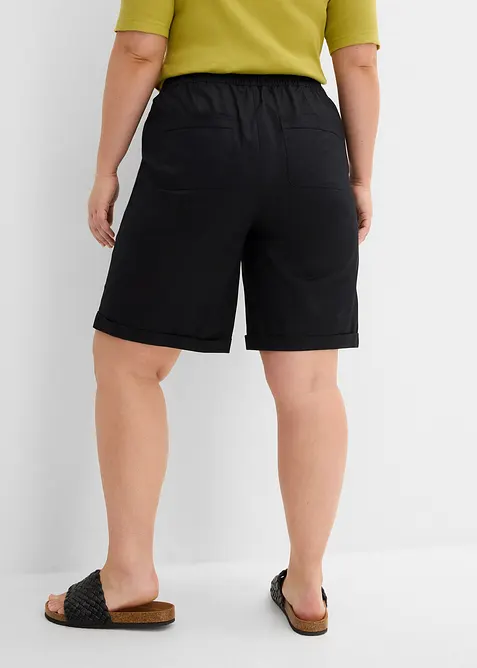Bermudashorts i papertouch-materiale med bomull, bonprix