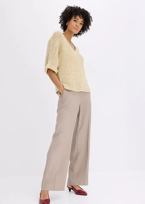 Grovstrikket genser i b&aring;ndgarn, bonprix