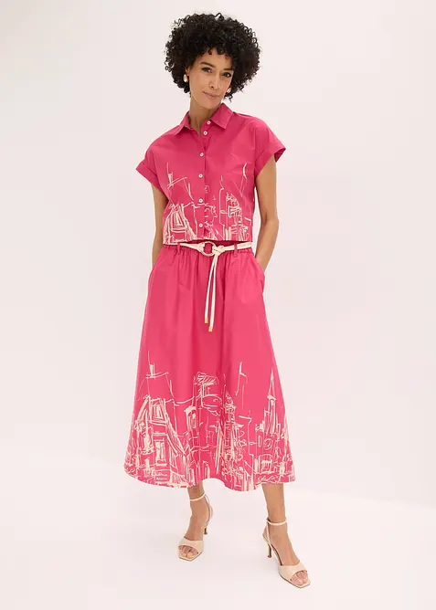 Midiskj&oslash;rt i 100% &oslash;kologisk bomull, bonprix