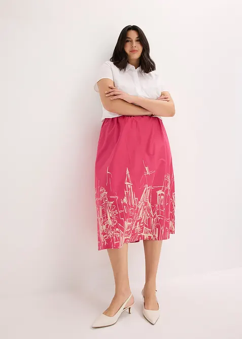 Midiskj&oslash;rt i 100% &oslash;kologisk bomull, bonprix