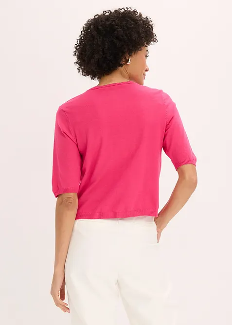 Finstrikket cardigan i lett viskosemiks, bonprix