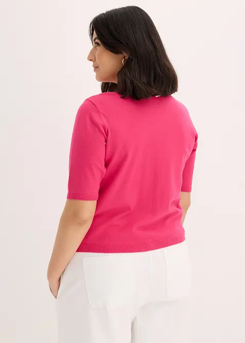 Finstrikket cardigan i lett viskosemiks, bonprix