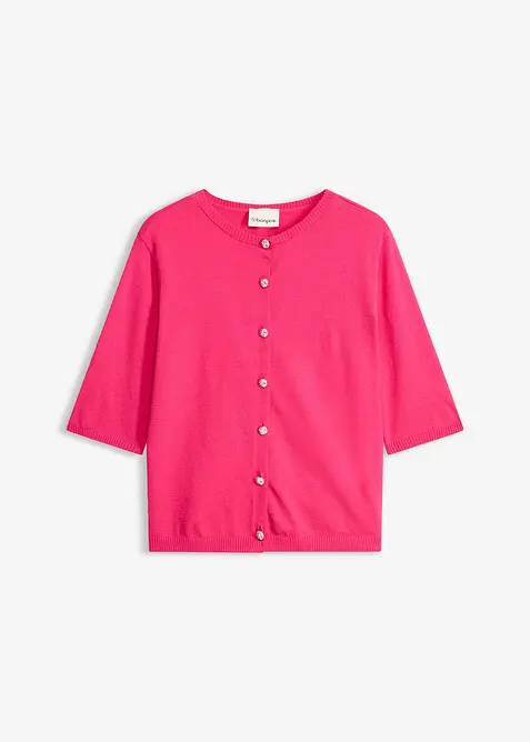 Finstrikket cardigan i lett viskosemiks, bonprix