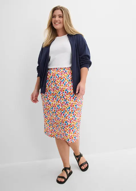 Jerseyskj&oslash;rt i viskose-/bomullsmiks, bonprix