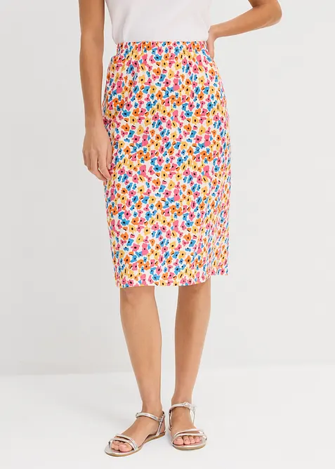 Jerseyskj&oslash;rt i viskose-/bomullsmiks, bonprix