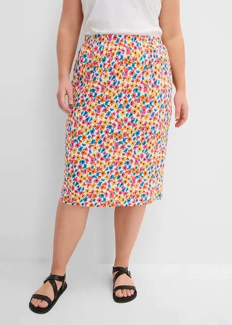 Jerseyskj&oslash;rt i viskose-/bomullsmiks, bonprix