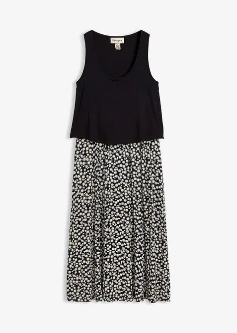 Jerseykjole i lett viskose med elastan, bonprix