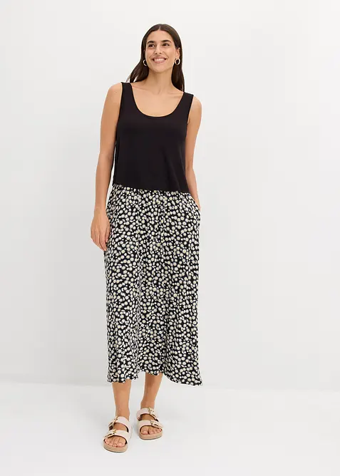 Jerseykjole i lett viskose med elastan, bonprix