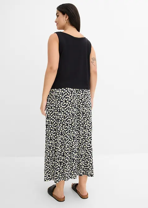 Jerseykjole i lett viskose med elastan, bonprix