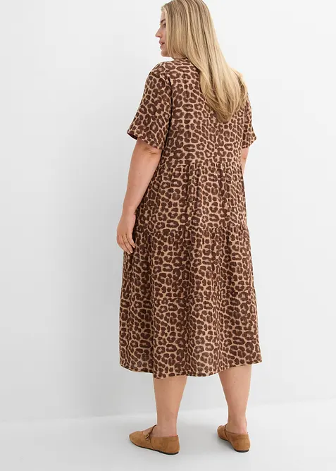 Kjole i myk musselin, bonprix