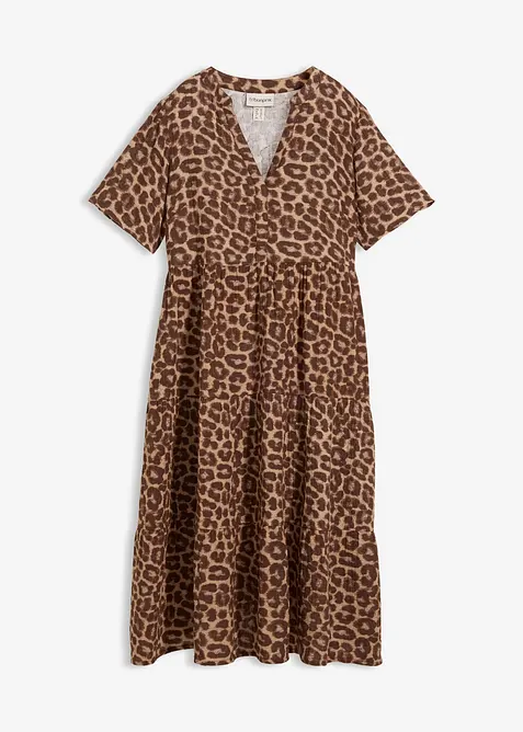 Kjole i myk musselin, bonprix