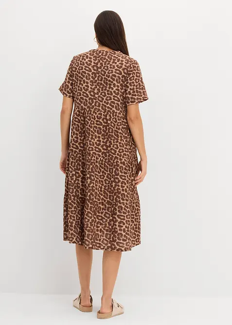 Kjole i myk musselin, bonprix