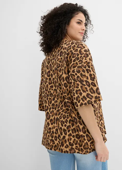 Oversized topp i 100% &oslash;kologisk bomull, bonprix