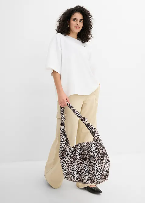 Oversized topp i 100% &oslash;kologisk bomull, bonprix