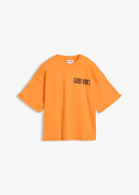 Oversized topp i 100% &oslash;kologisk bomull, bonprix