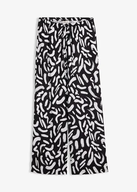 M&oslash;nstret pull on-bukse i lett viskose, bonprix