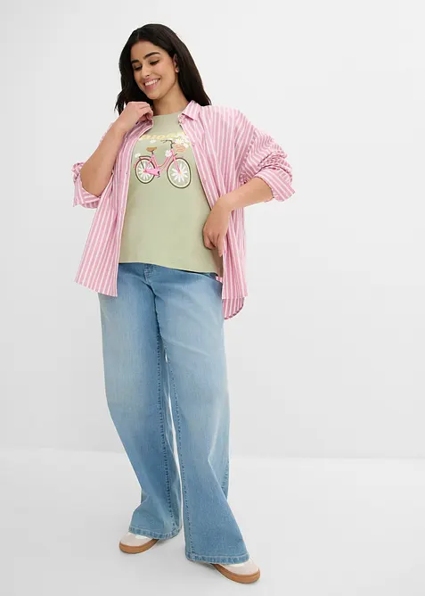 T-skjorte i avslappet modell og 100% bomull, bonprix