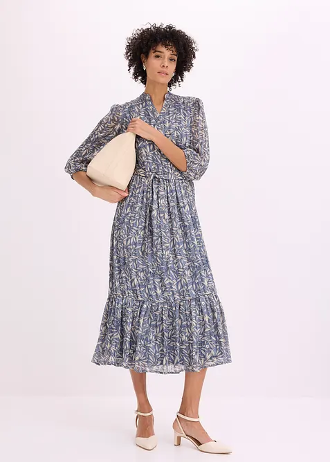 Skjortekjole av chiffon, bonprix