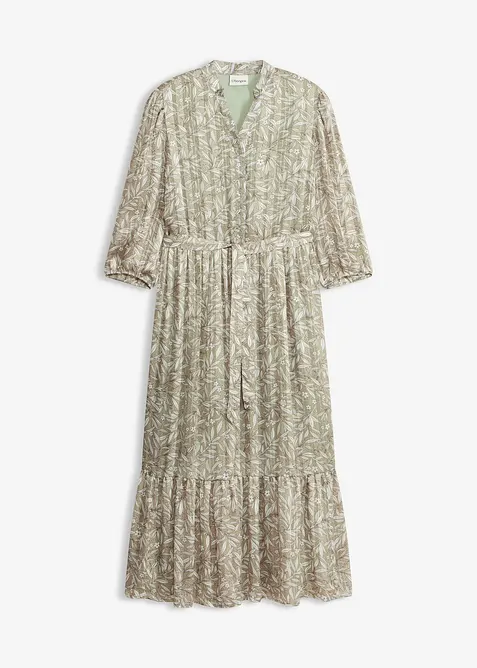 Skjortekjole av chiffon, bonprix