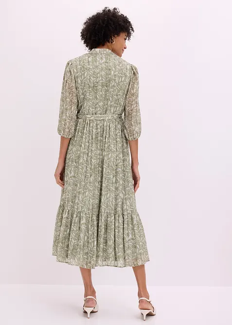 Skjortekjole av chiffon, bonprix
