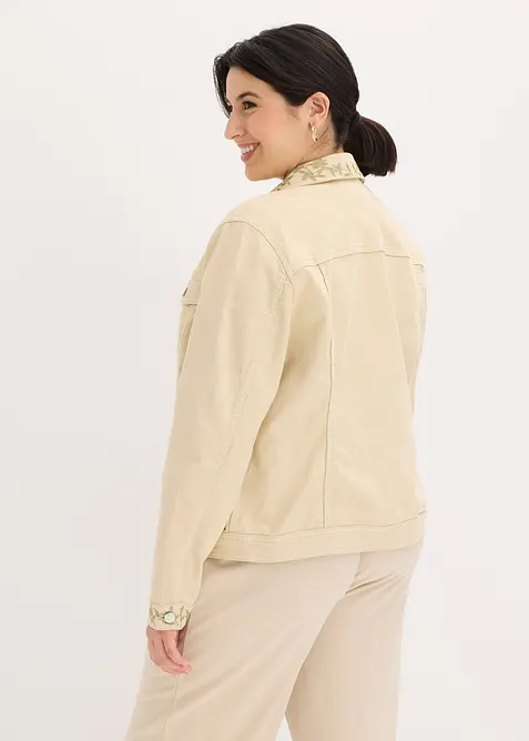 Twilljakke med broderi, bonprix