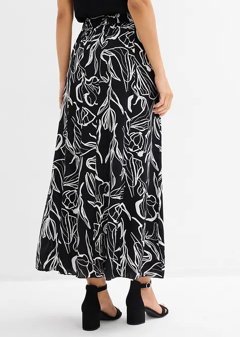 Krinklet maxiskj&oslash;rt i viskose, bonprix