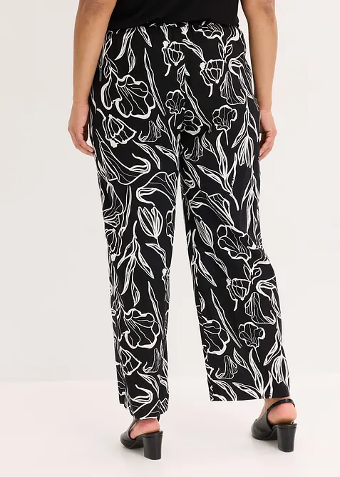 Pull-on bukse i viskose, bonprix