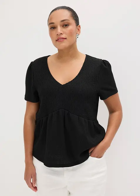Topp i strukturert krepp, bonprix